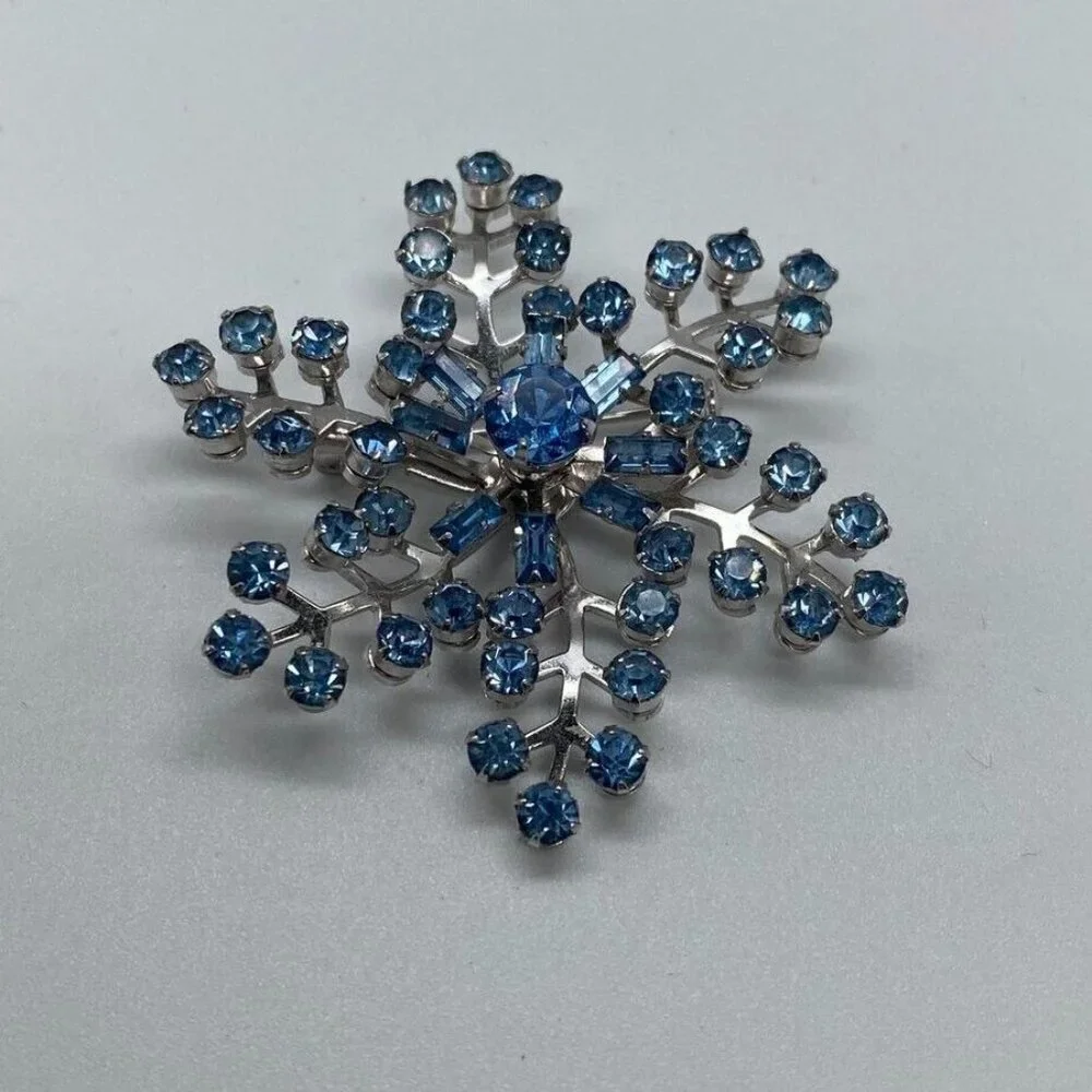 Vintage Coro Blue‎ Rhinestone 2